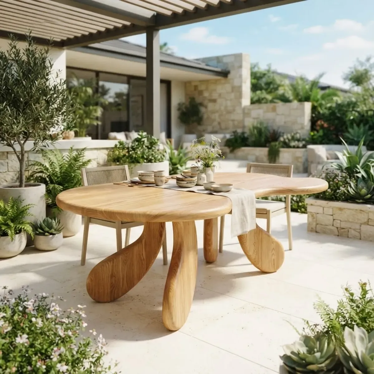 Wood Shin-Chan Swirl Coffee Table Creative Interactive Wood Furniture